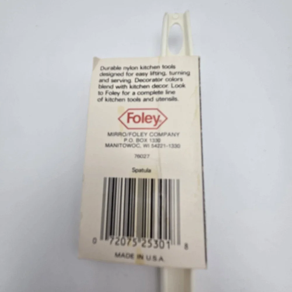 Vintage Foley Heat Resistant Nylon White Spatula NEW